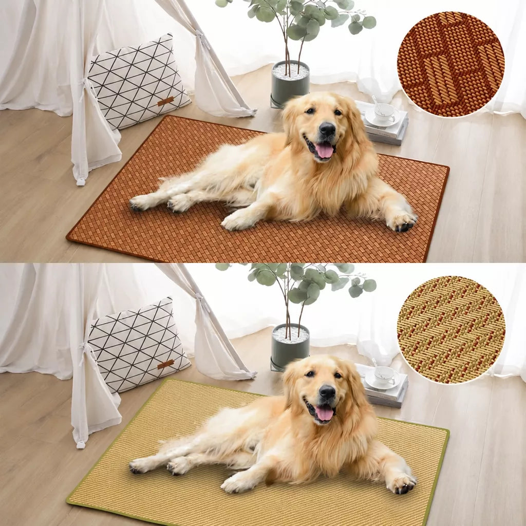 Woven Rattan Pet Mat for Cats and Dogs