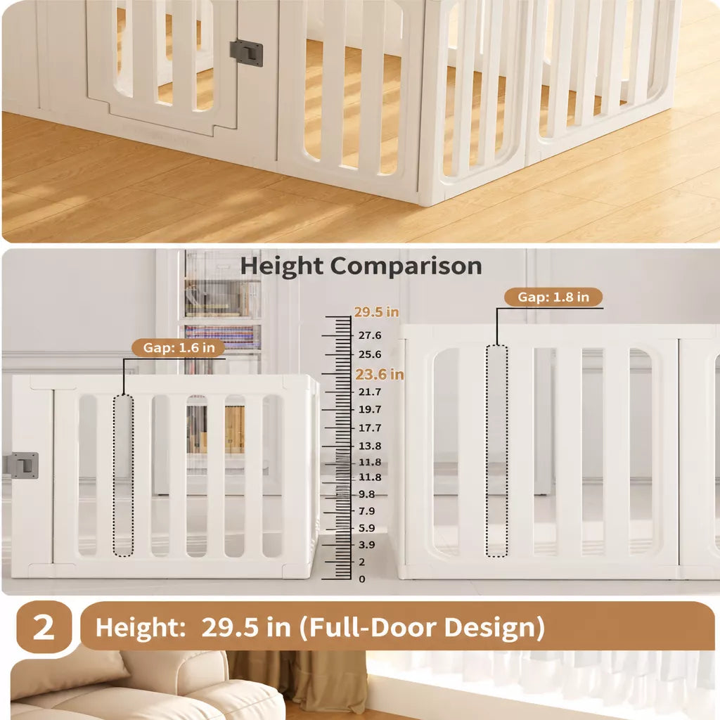 Indoor Pet Playpen with Door for Small Dogs