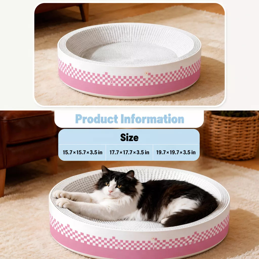 Corrugated Cardboard Cat Scratcher Bed