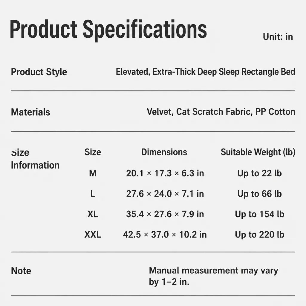 Thick Removable-Washable Pet Bed for Cats and Dogs