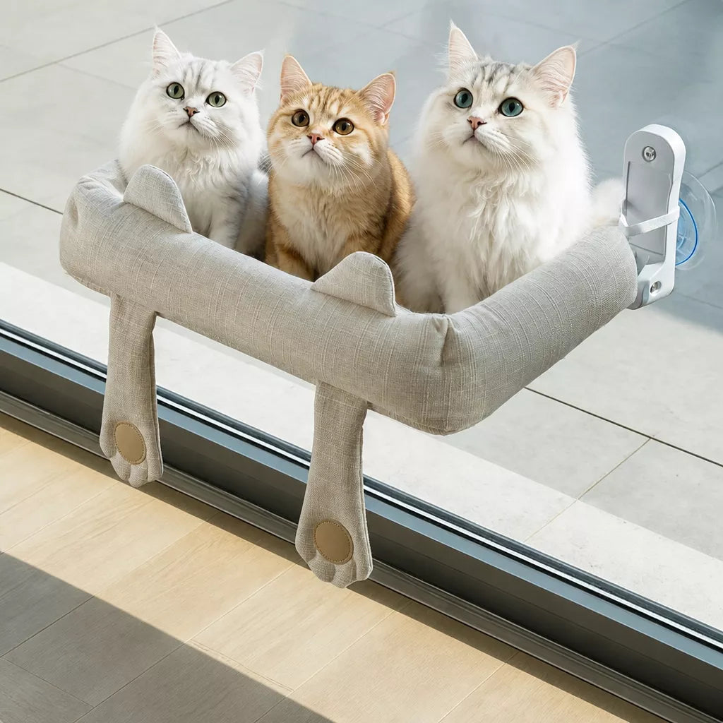 Window-Mounted Cat Hammock with Suction Cups