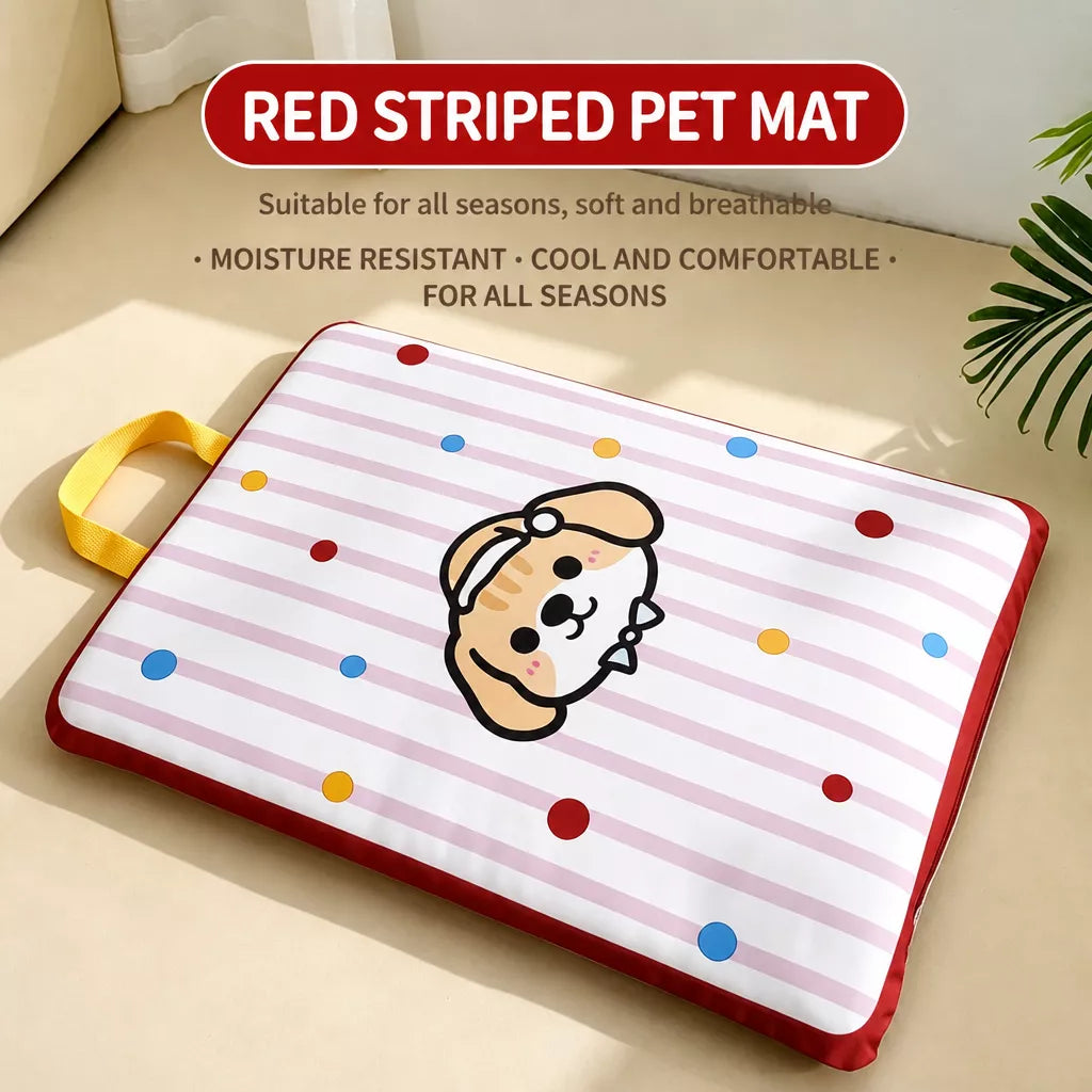 Waterproof Striped Pet Bed Mat for Dogs & Cats