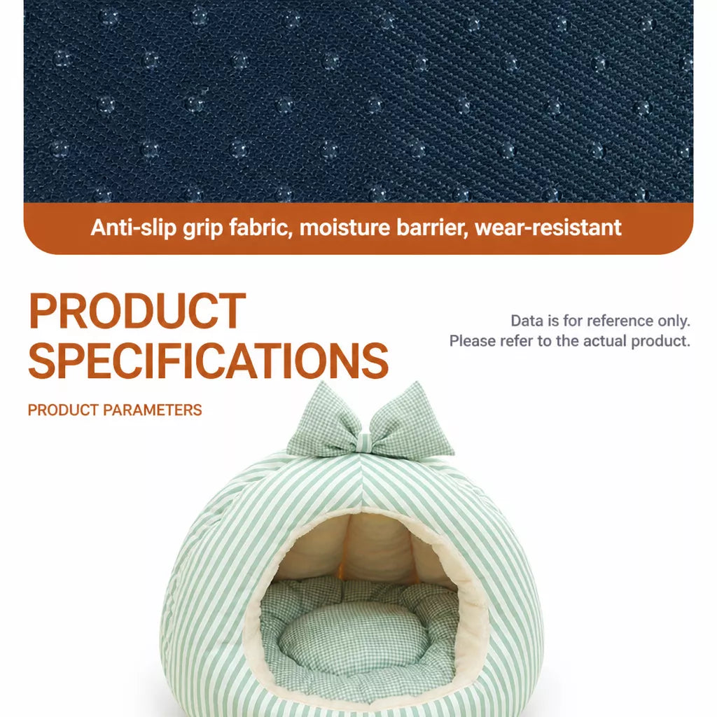 Enclosed Tent Pet Bed for Cats and Small Dogs