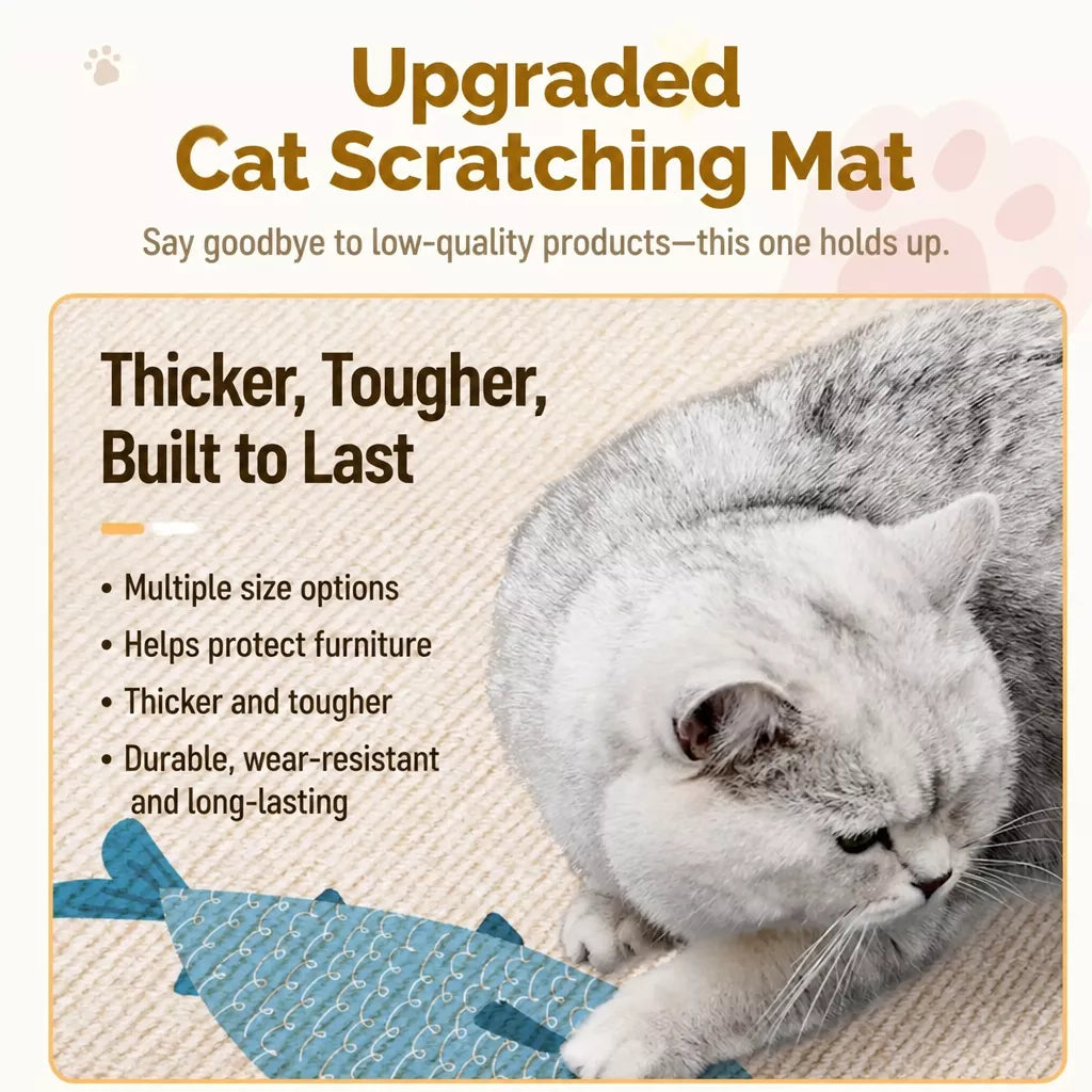 Self-Adhesive Cat Scratching Mat for Doors