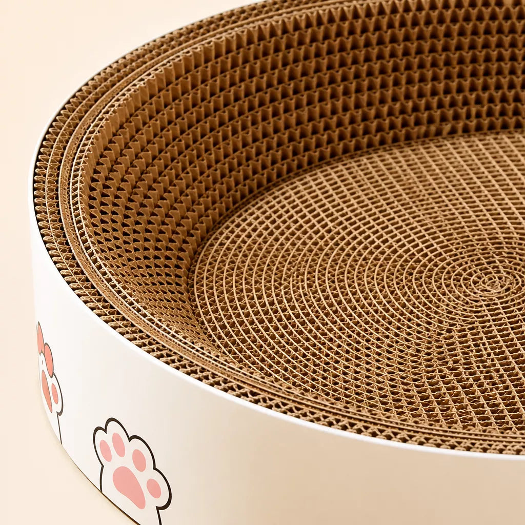 Corrugated Cardboard Cat Scratcher Bed