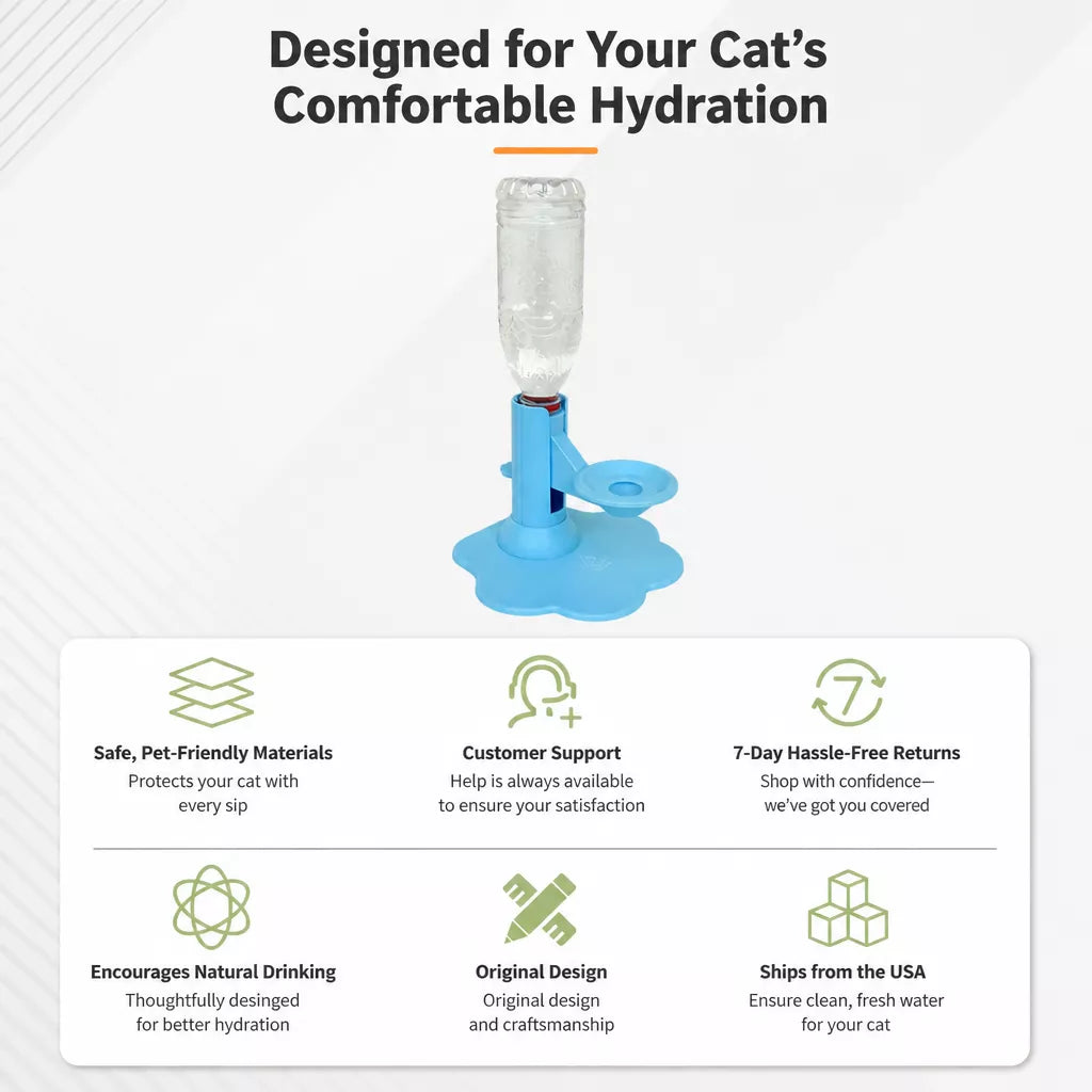 Adjustable-Height Pet Water Dispenser for Cats