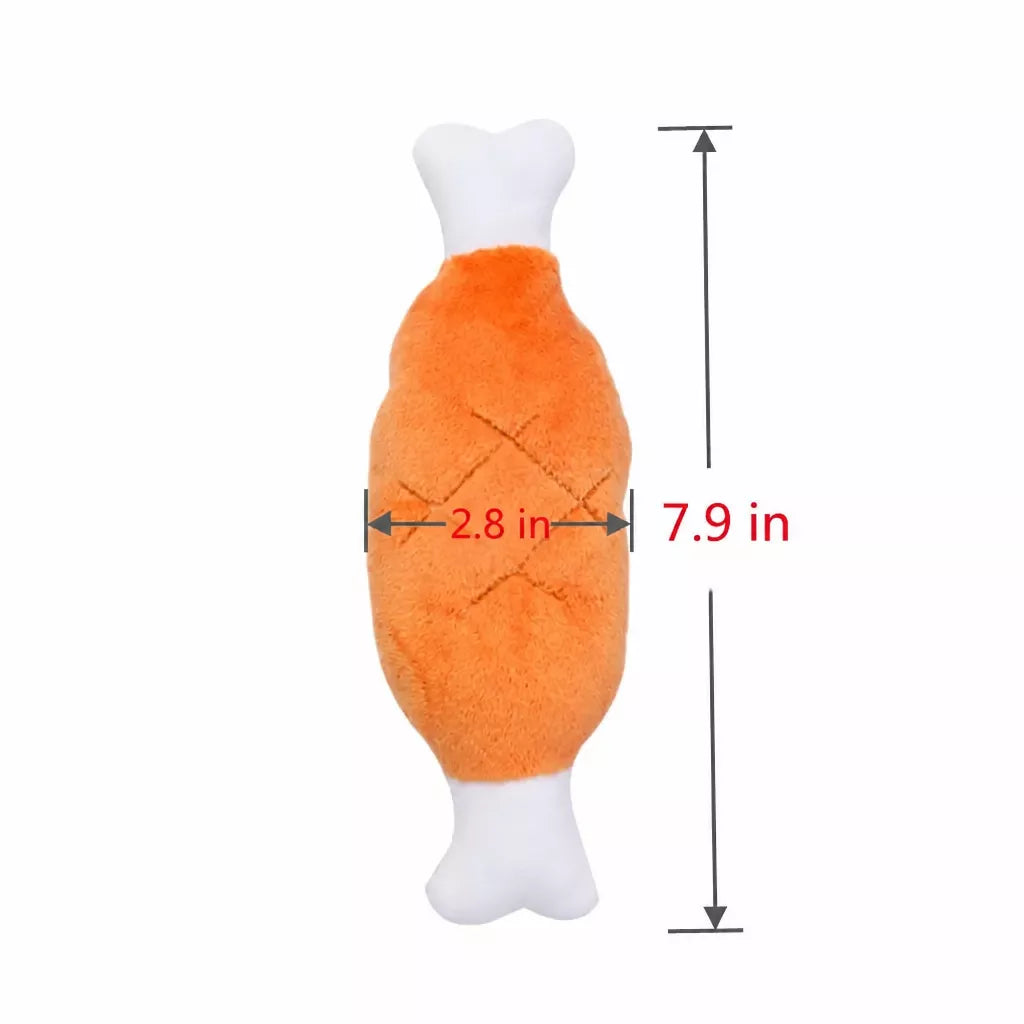 Plush Squeaky Chicken Leg Dog Toy