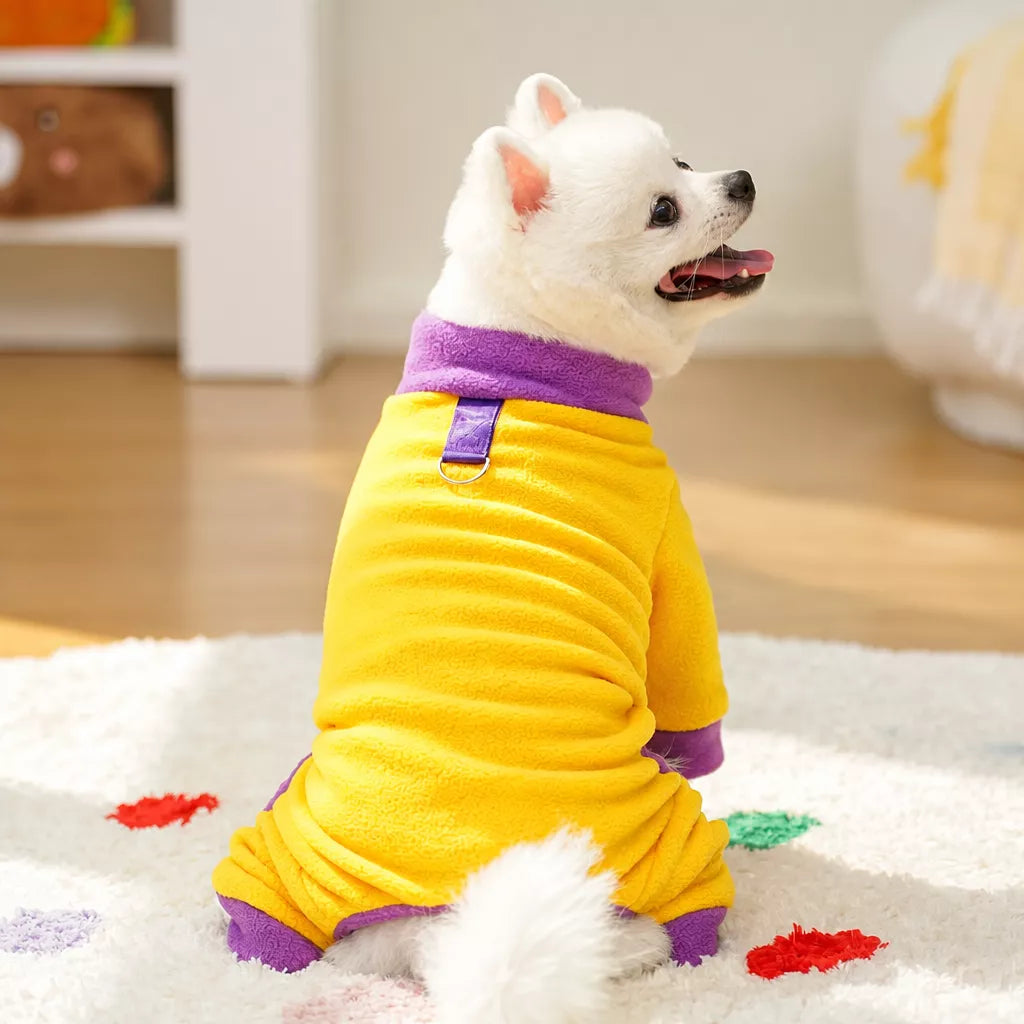 Fleece Four-Leg Dog & Cat Coat for Cool-Weather Walks