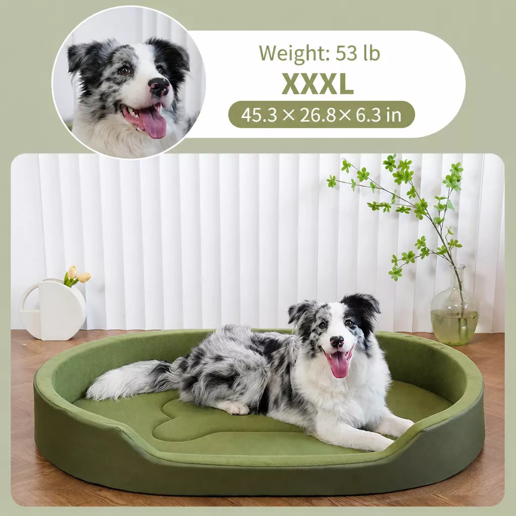 All-Season Washable Dog Bed with Removable Cover