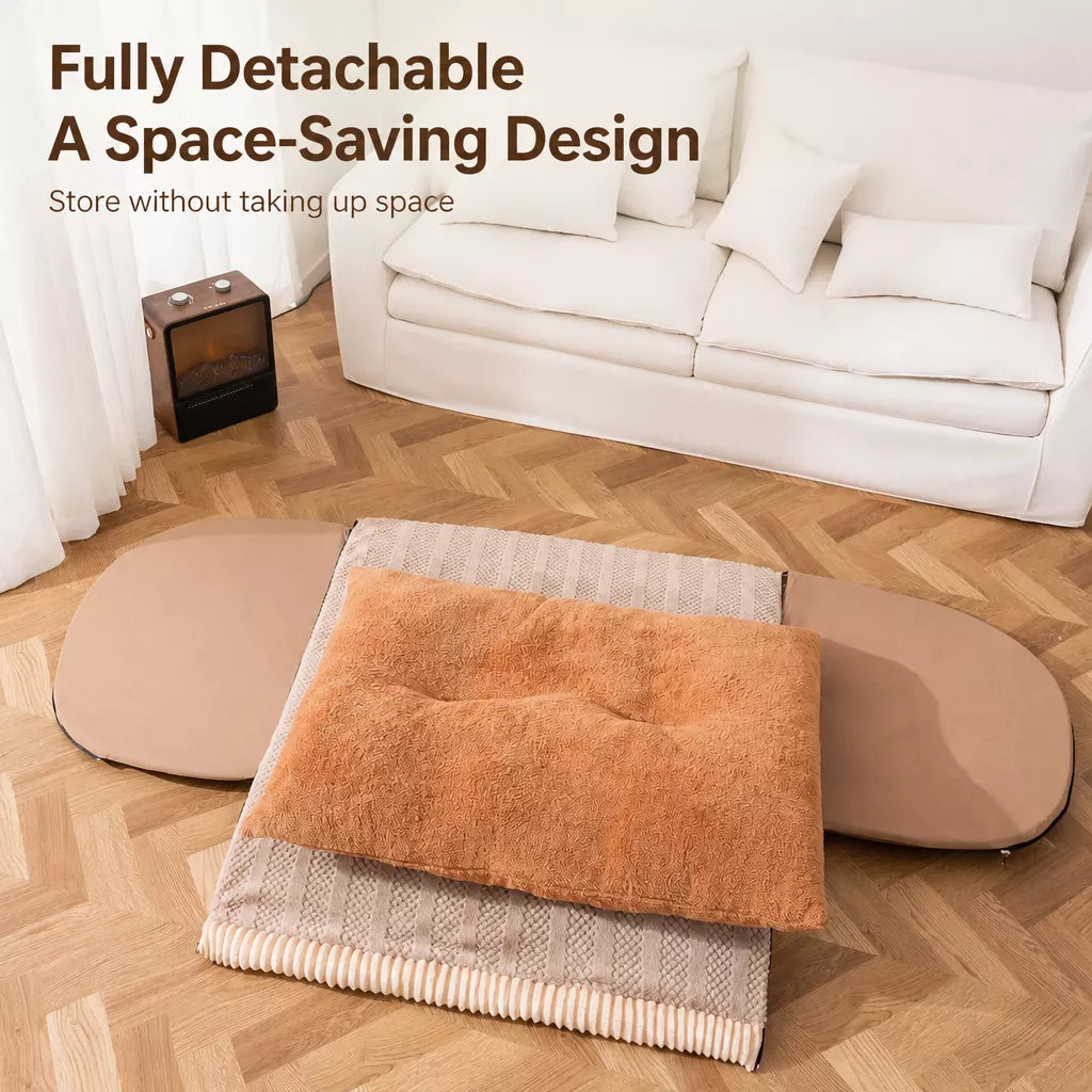 Enclosed Pet Bed with Removable Cover for Cats and Dogs