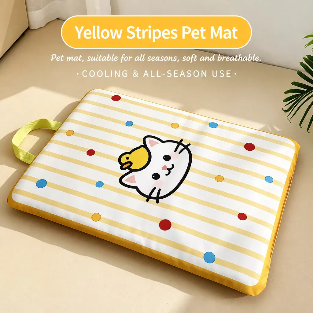 Waterproof Striped Pet Bed Mat for Dogs & Cats