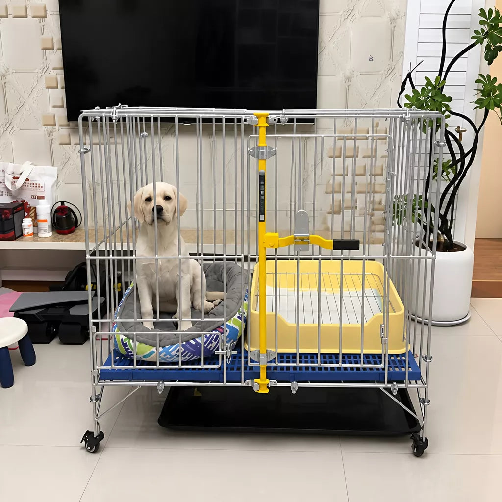 Steel Dog Kennel with Galvanized Finish for Indoor/Outdoor Use