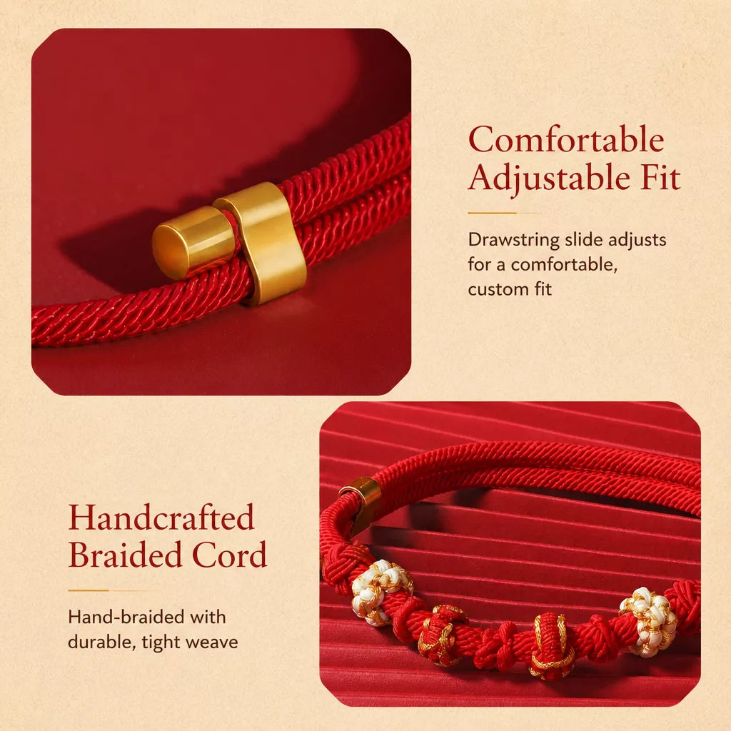 Red Chinese New Year Pet Collar with Decorative Copper Charm