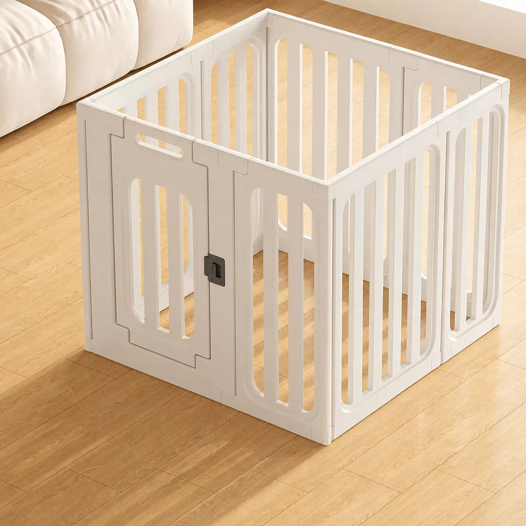 Indoor Pet Playpen with Door for Small Dogs