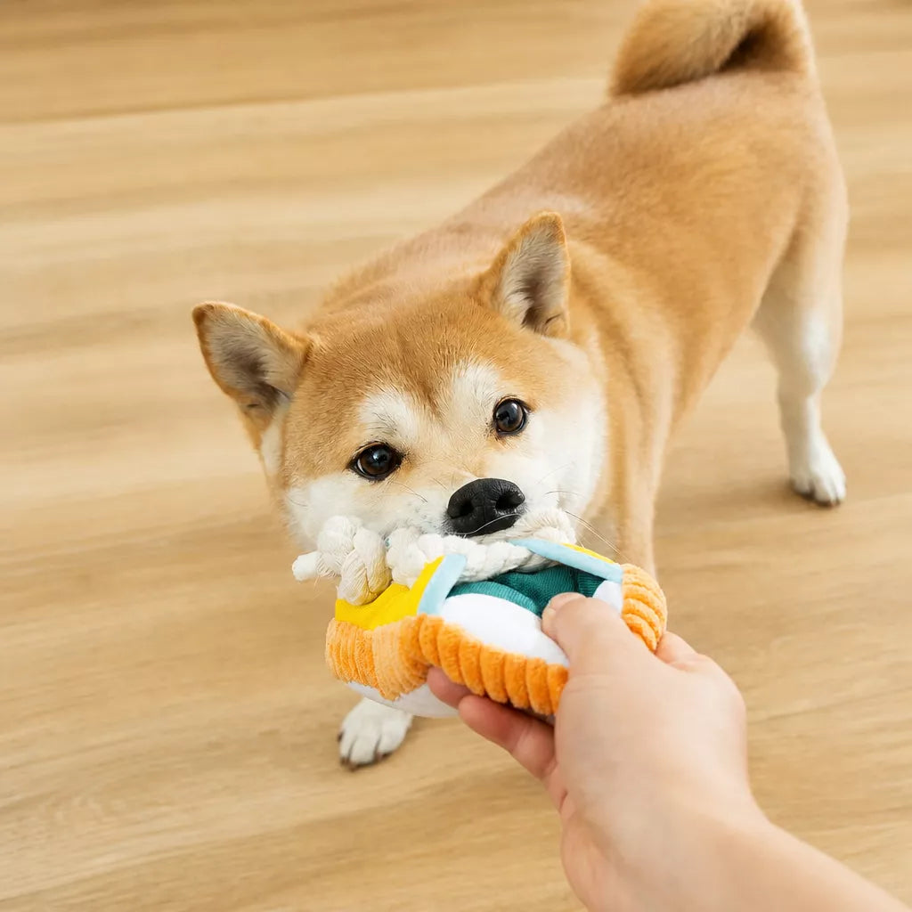 Squeaky Slipper Dog Toy in Oxford Cloth