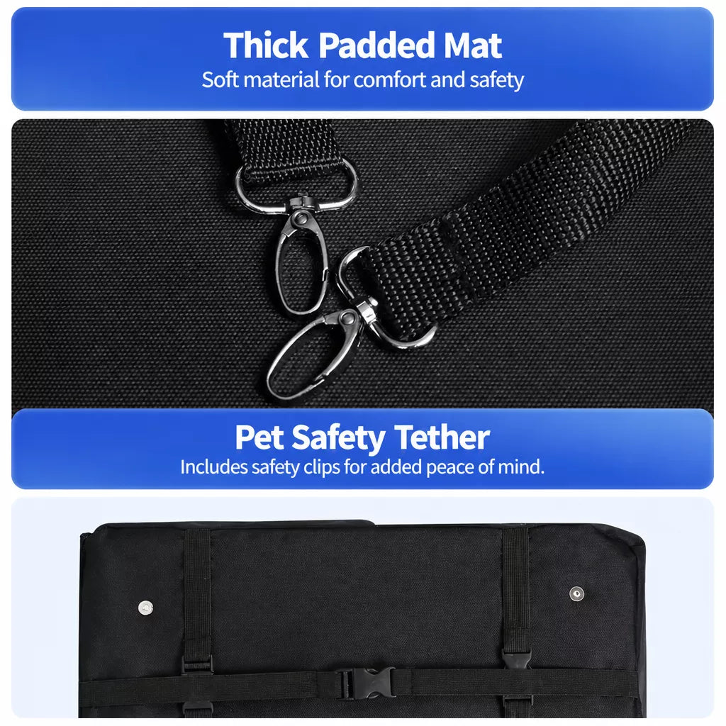 Foldable Pet Stroller with Detachable Carrier and Tray