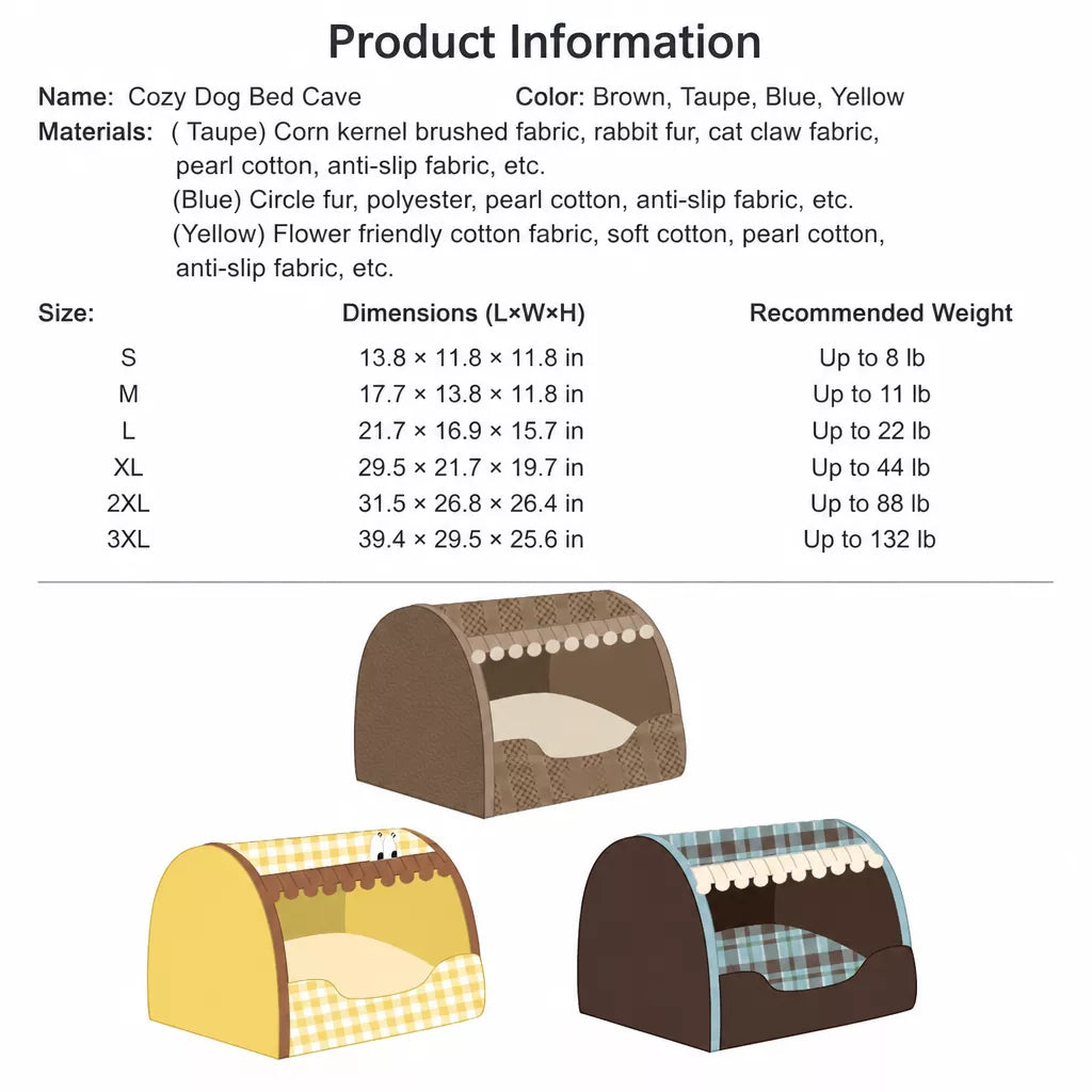 Covered Pet Bed for Dogs and Cats