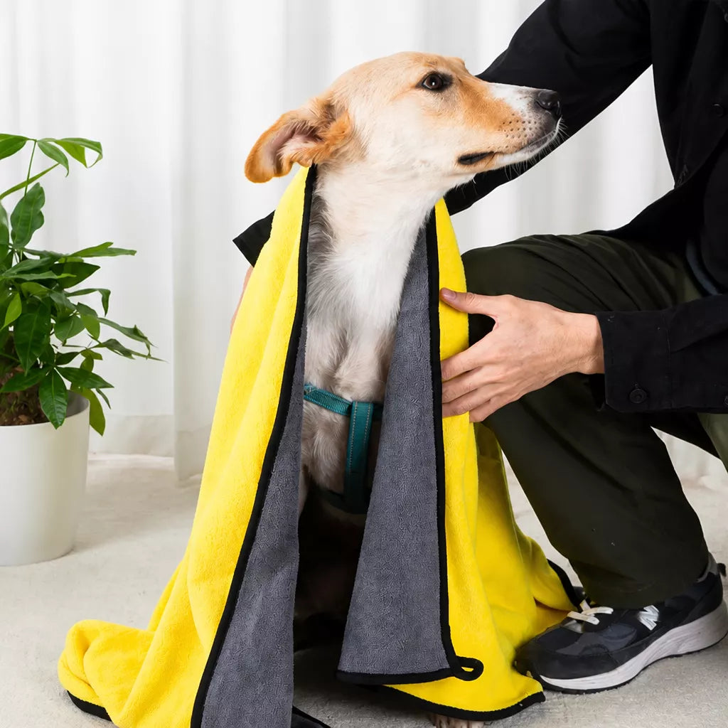 Thick Quick-Dry Pet Bath Towel for Dogs and Cats