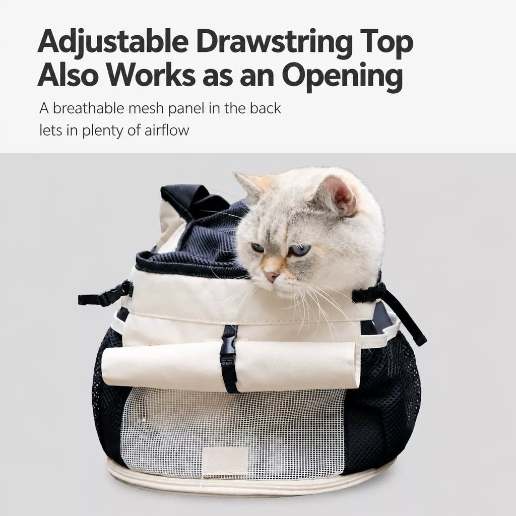 Mesh Backpack Pet Carrier for Small Cats and Dogs