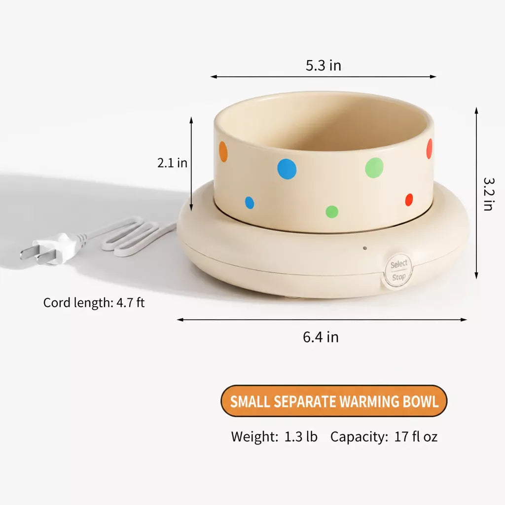 Ceramic Polka Dot Pet Bowl