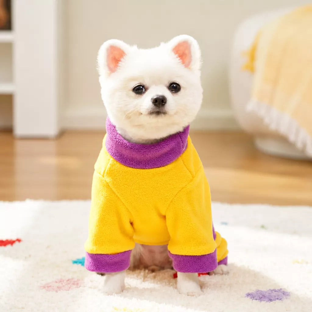 Fleece Four-Leg Dog & Cat Coat for Cool-Weather Walks