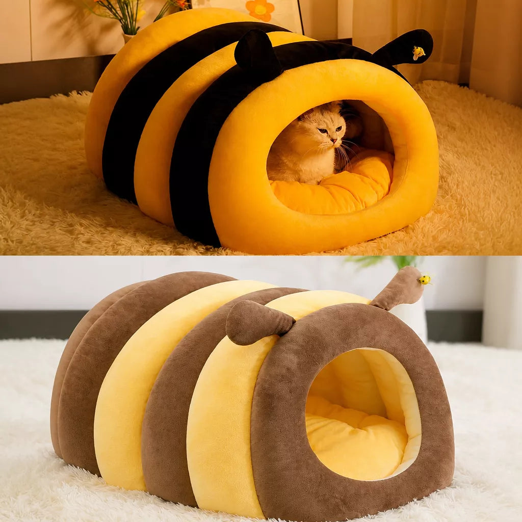 Enclosed Tent-Style Pet Bed for Cats and Small Dogs