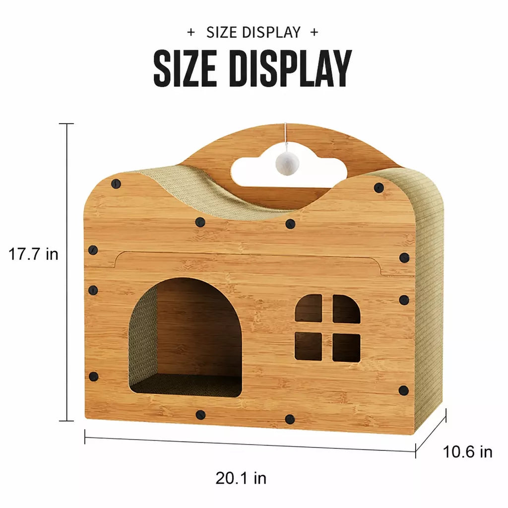 Corrugated Cardboard Cat Scratcher House