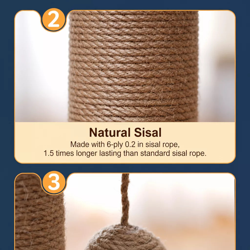 Vertical Cat Scratching Post and Climbing Tower