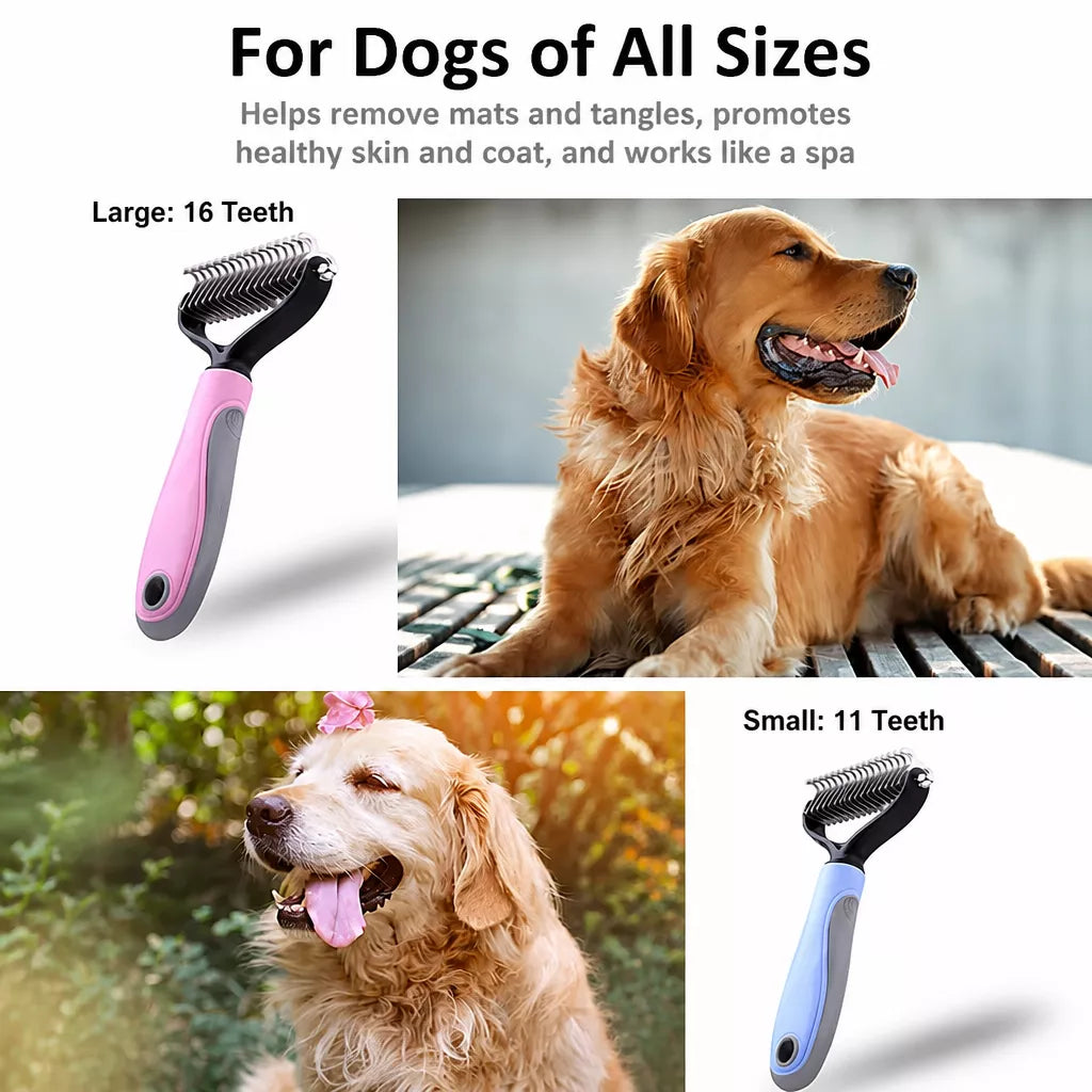 Double-Sided Detangling & Thinning Comb for Long-Haired Cats