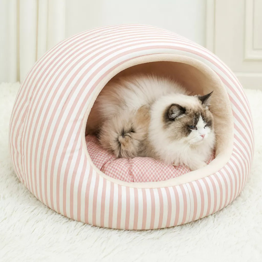 Enclosed Tent Pet Bed for Cats and Small Dogs