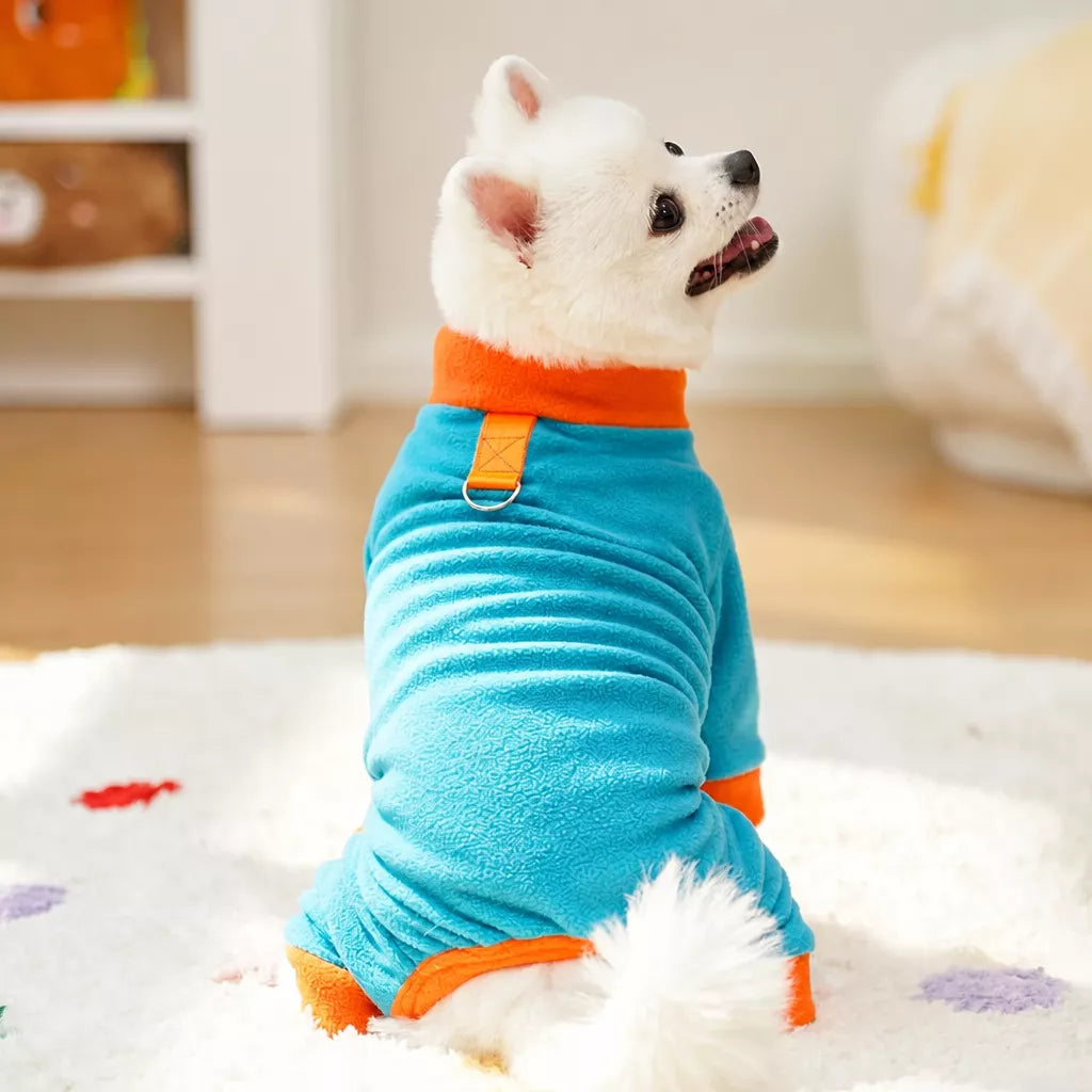 Fleece Four-Leg Dog & Cat Coat for Cool-Weather Walks