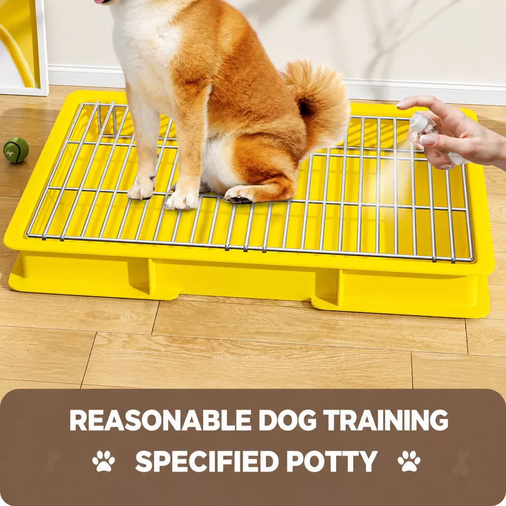 Dog Potty Training Tray with Grate for Small to Large Dogs