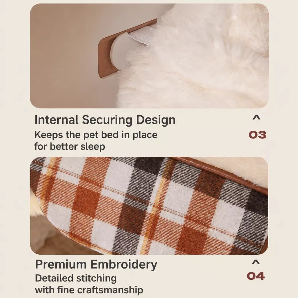 Pet Bed with Removable Washable Cover for Cats and Dogs