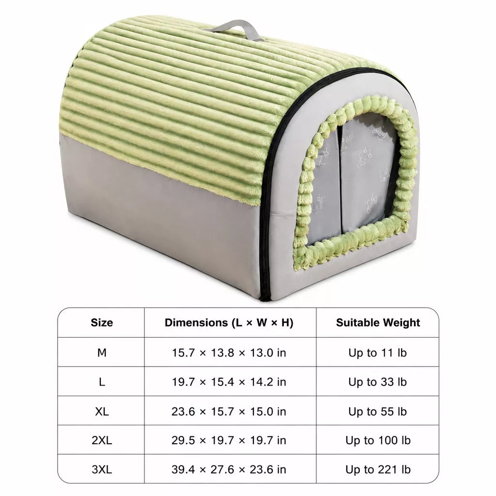 Enclosed Covered Pet Bed for Dogs and Cats