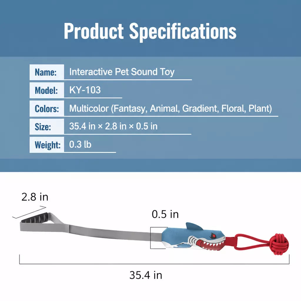 Interactive Squeaky Rope Tug Toy for Medium and Large Dogs