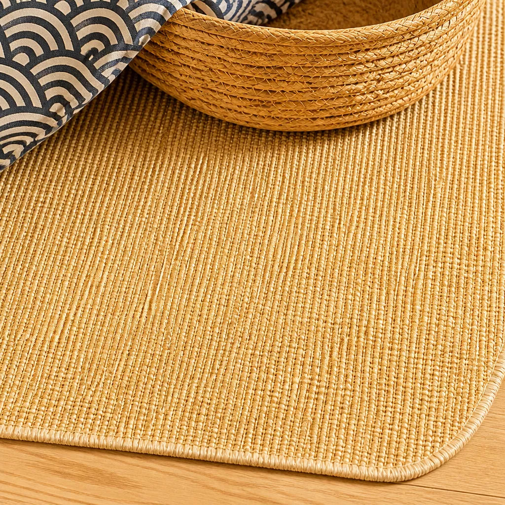 Woven Rattan Cat Bed with Cat-Ear Design