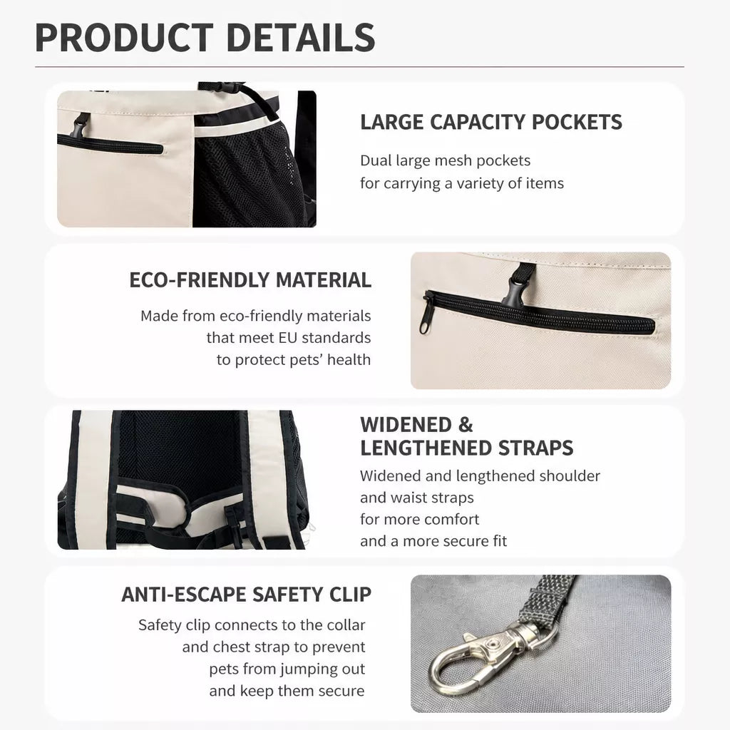 Pet Backpack Carrier for Cats and Small Dogs