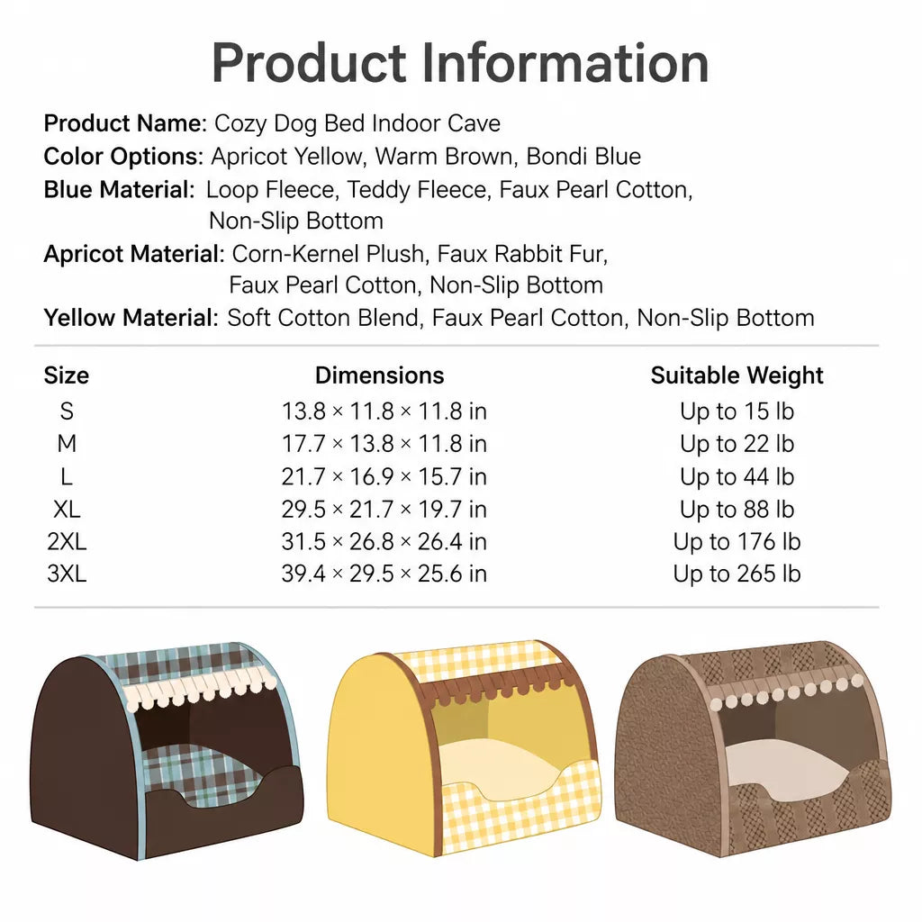 Enclosed Pet Bed with Removable Cover for Cats and Dogs