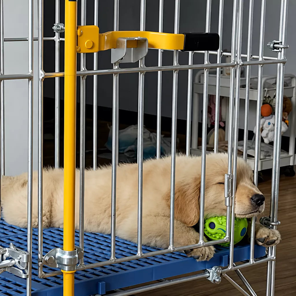 Steel Dog Kennel with Galvanized Finish for Indoor/Outdoor Use