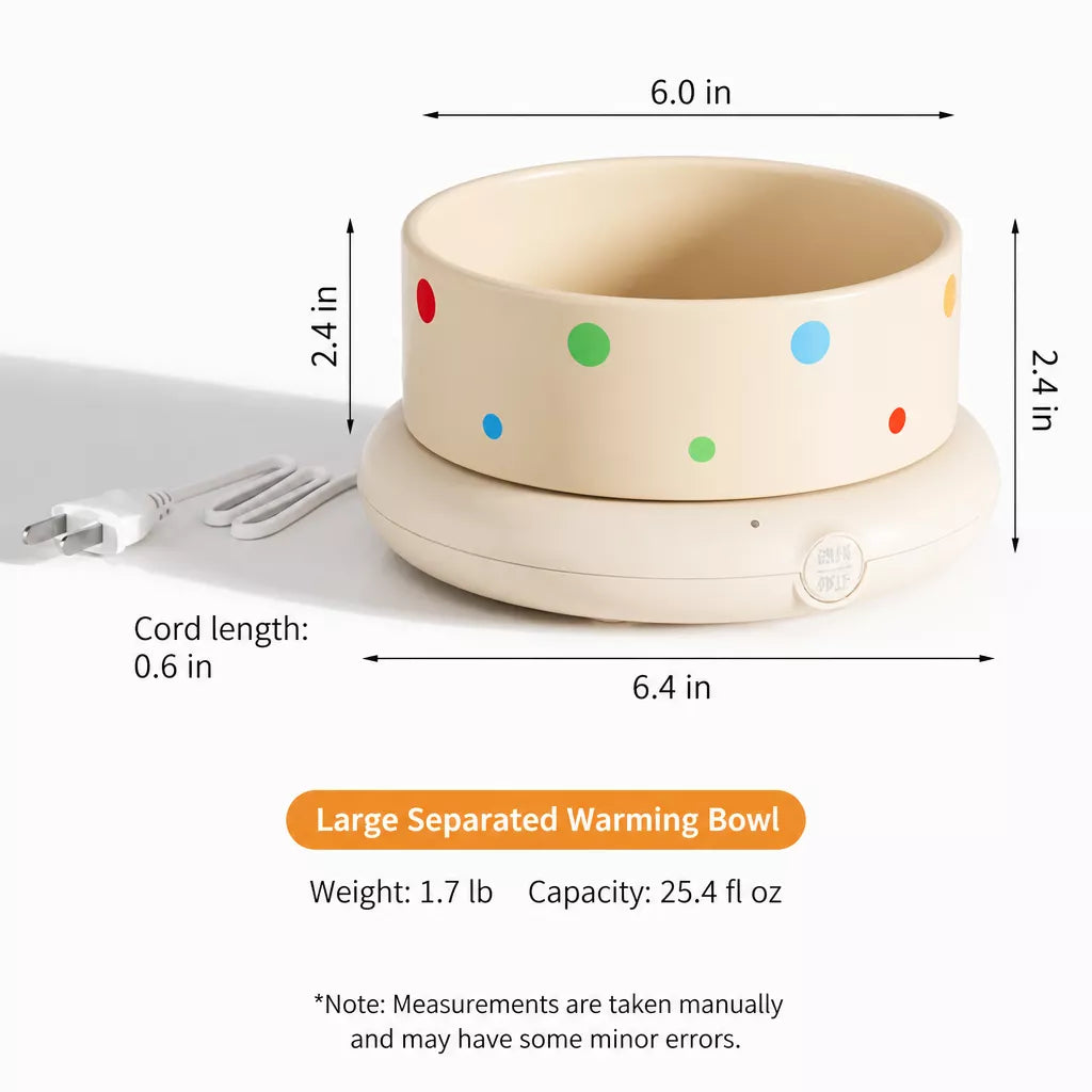 Ceramic Polka Dot Pet Bowl
