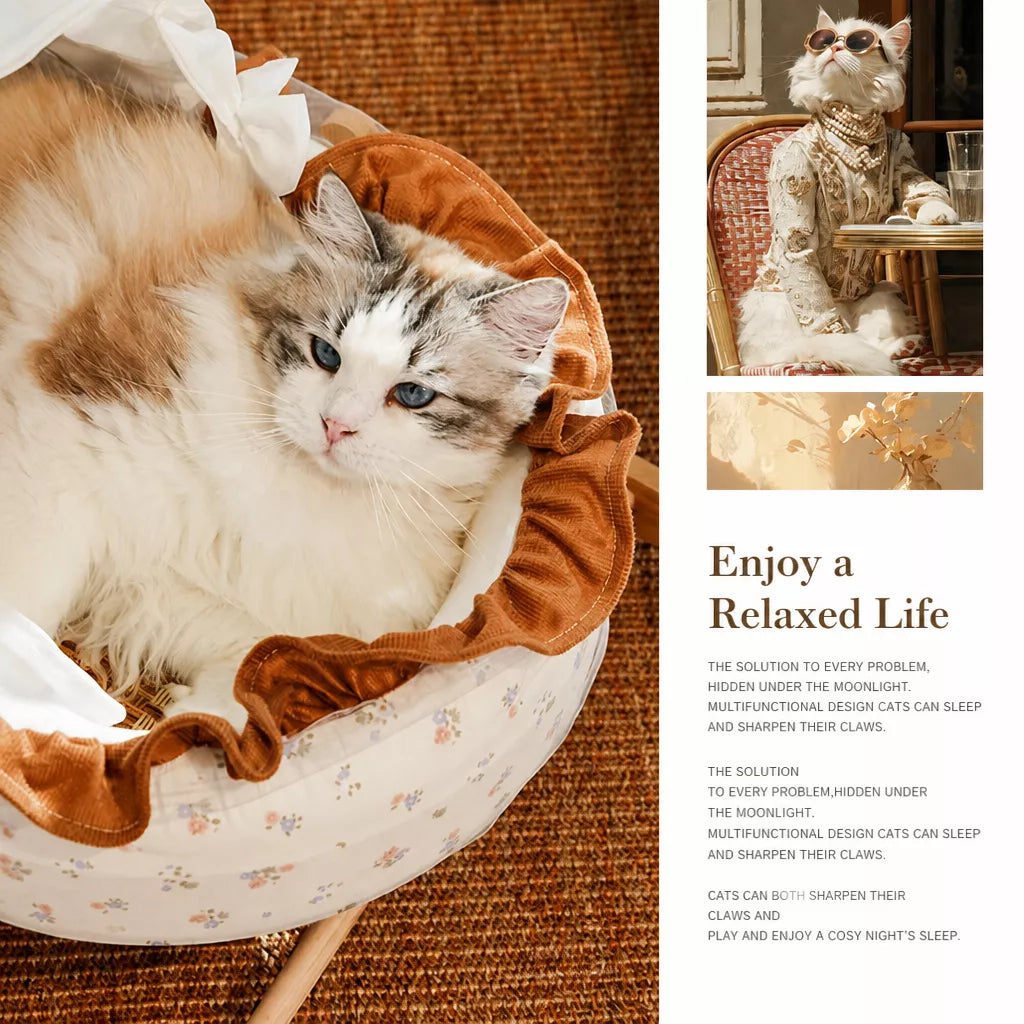 French-Style Rocking Cat Bed