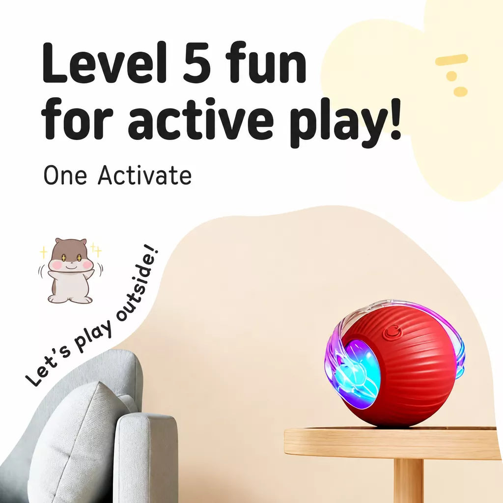 3-Mode Automatic Cat Ball Toy with String