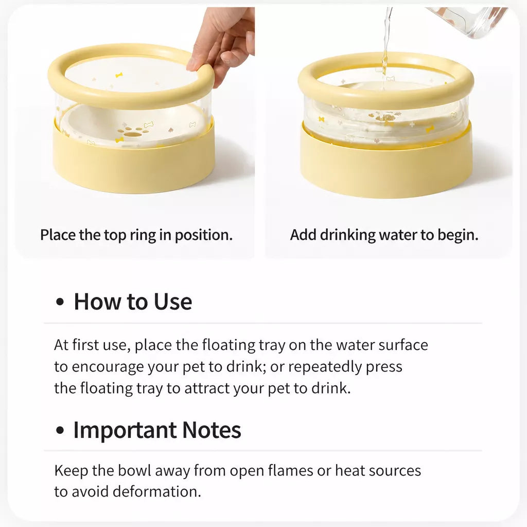 Floating Water Bowl for Cats and Dogs