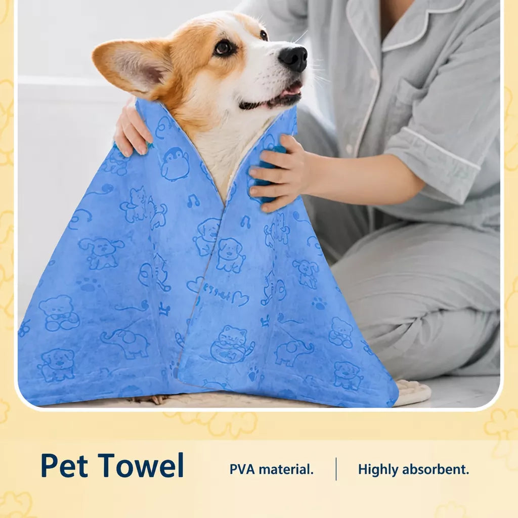 Absorbent Suede Pet Drying Towel for Dogs and Cats