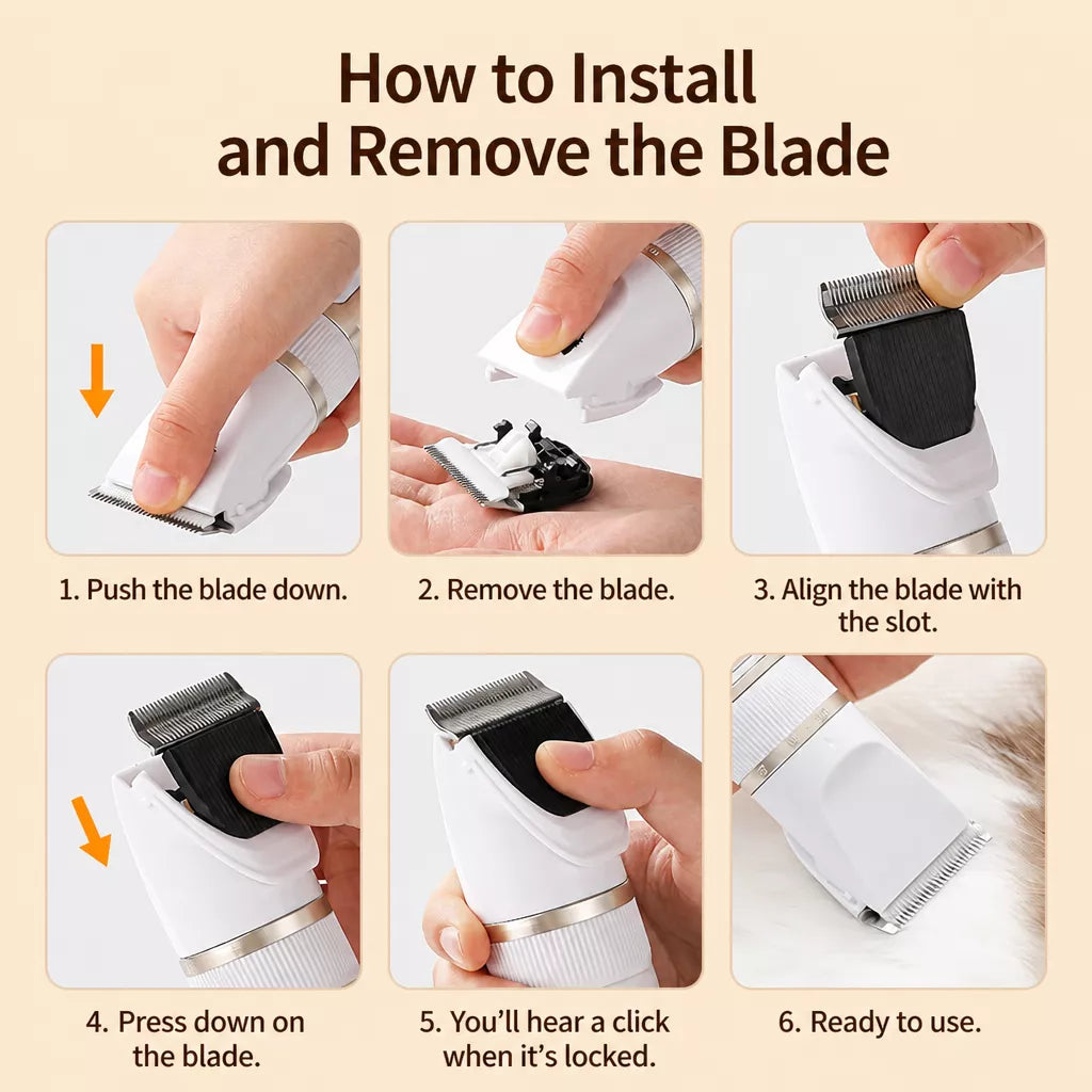 Pet Hair Clipper and Paw Trimmer for Dogs and Cats
