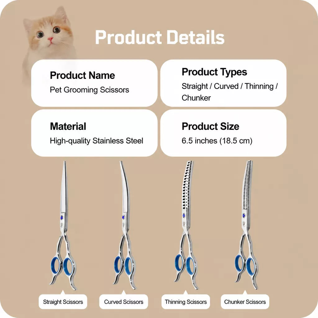 Pet Grooming Shears Set