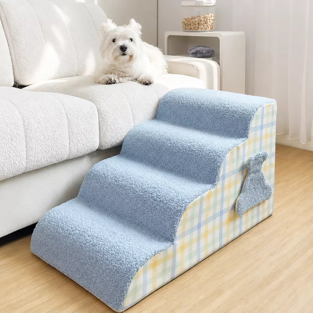Foam Pet Stairs for Dogs and Cats, 3–5 Steps