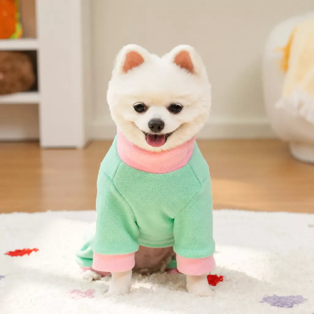 Fleece Four-Leg Dog & Cat Coat for Cool-Weather Walks