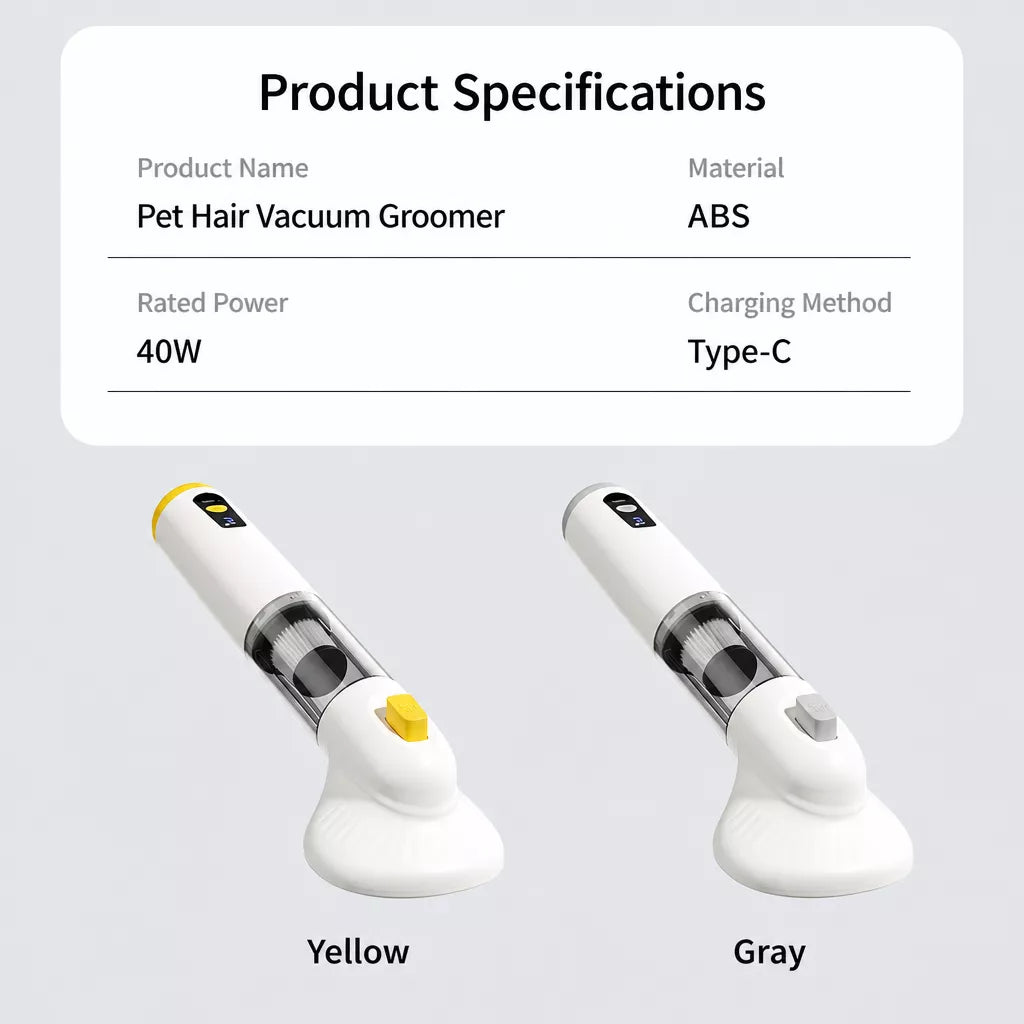Pet Grooming Vacuum and Dryer with Deshedding Brush
