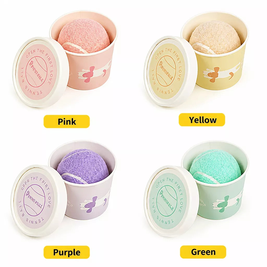 Ice Cream-Style Interactive Dog Ball with Storage Box